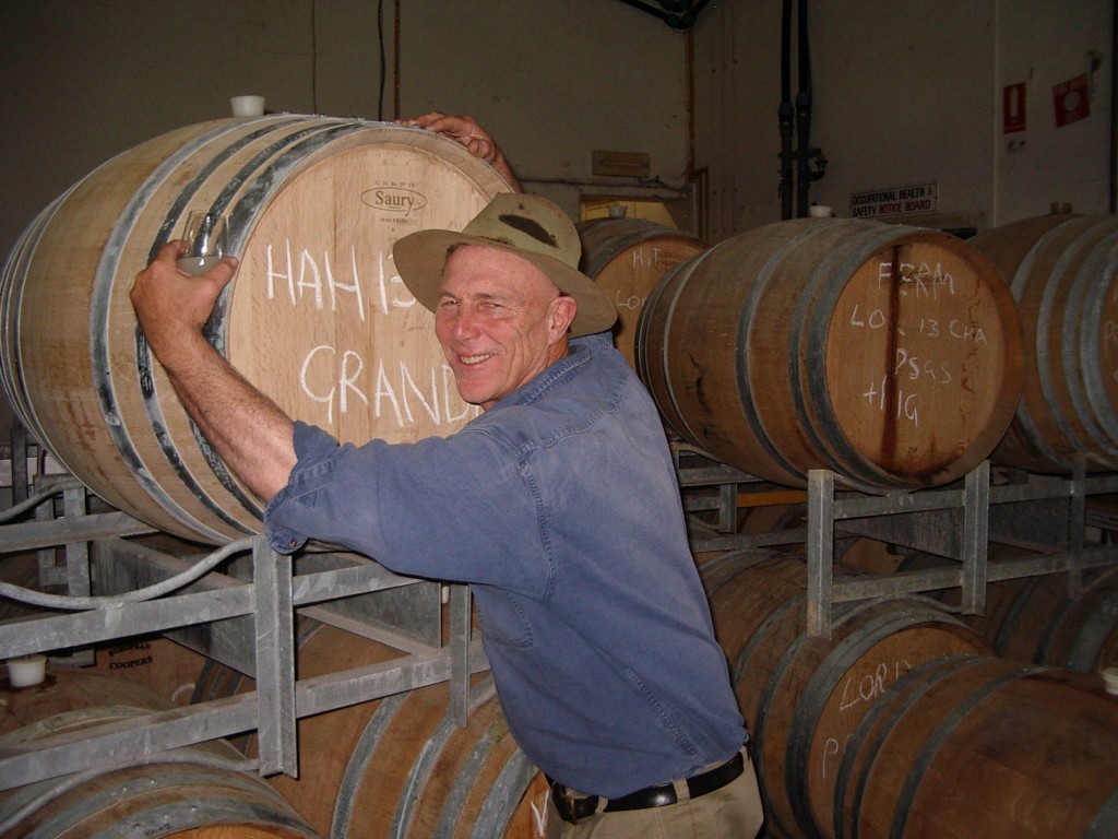 Larry and Gruner Veltliner barrel.