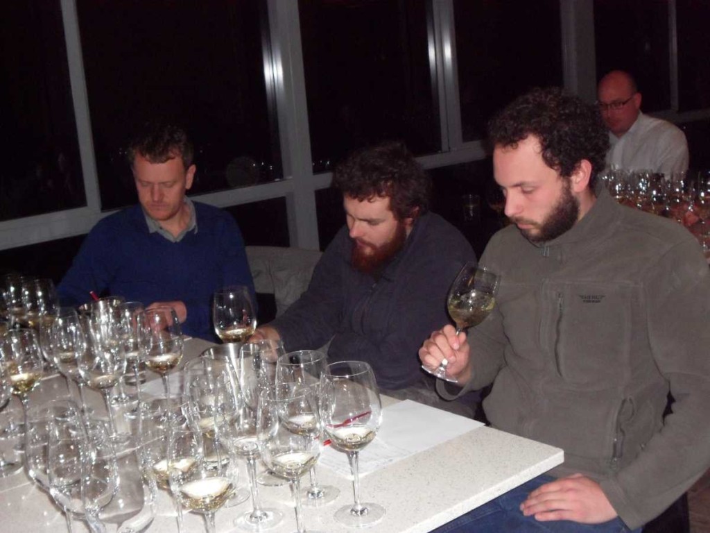 Gruner Veltliner tasting at Hahndorf Hill with Michael Sykes (left)